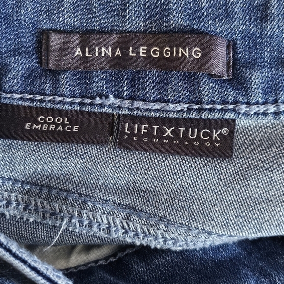 NYDJ Alina Leggings Cool Embrace Lift Tuck Technology Blue Denim Jeans Sz 4 - Picture 4 of 6